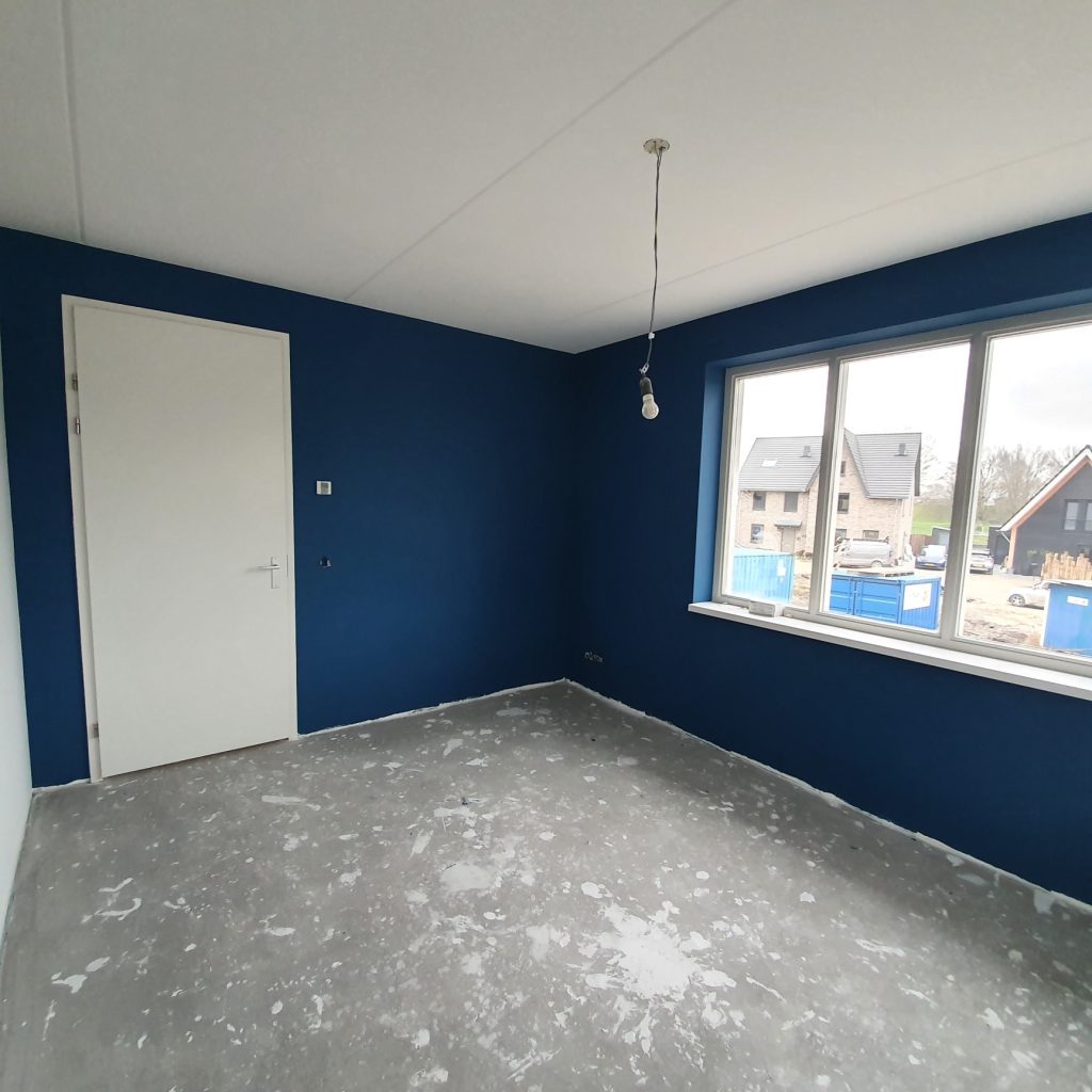 Glasvliesbehang & sauswerk – donker blauw