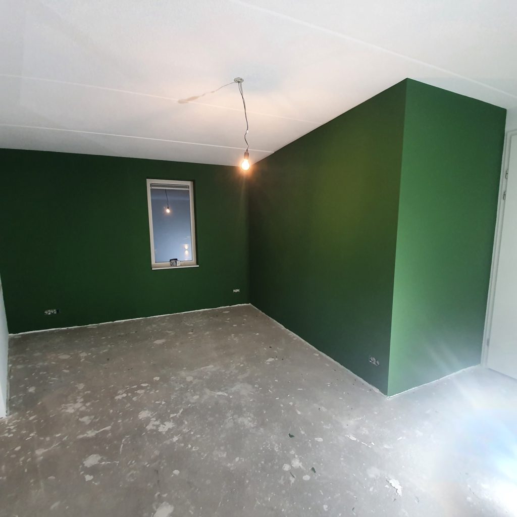 Glasvezel en sauswerk – muur groen
